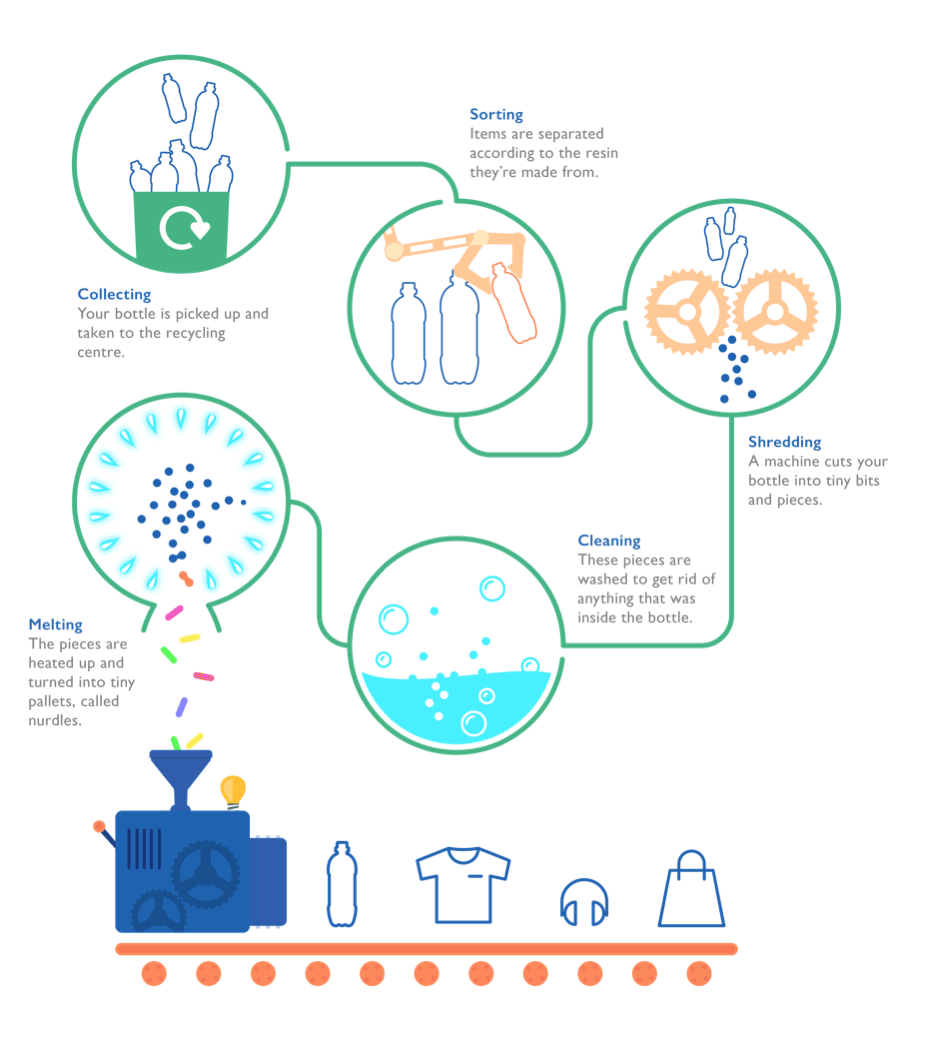 Plastic Bottle Recycling Process Infographic - Buxton Water