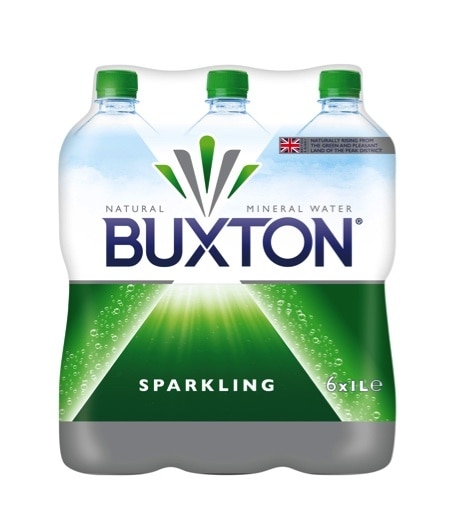 Buxton Sparkling Natural Mineral Water Bottle 6 x 1L Pack