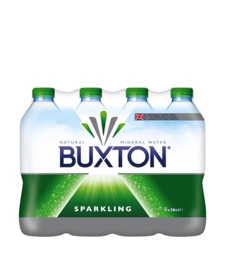 Buxton Sparkling Natural Mineral Water Bottle 8 x 50cl Pack