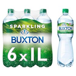 Buxton Sparkling Natural Mineral Water Bottle 6 x 1L Pack