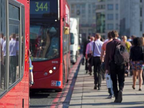 People commuting for work